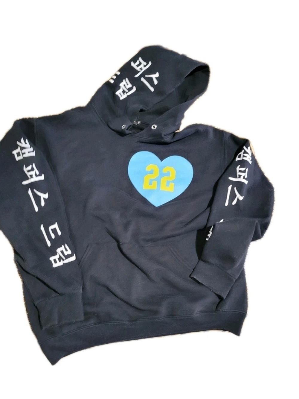 Sloan and Bennett Hoodie X Campus Drip 22 Heart Hoodie Unisex Medium Black
